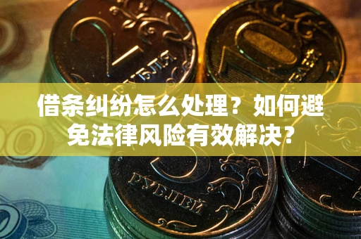济南借条纠纷怎么处理？如何避免法律风险有效解决？